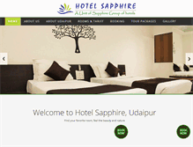 Tablet Screenshot of hotelsapphireudaipur.com
